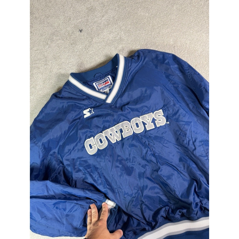 Vintage Starter Dallas Cowboys Pro Line Pullover Jacket Men's XL NFL Football